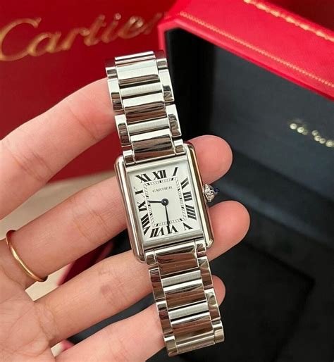 Cartier Tank Silver Women's Watch .